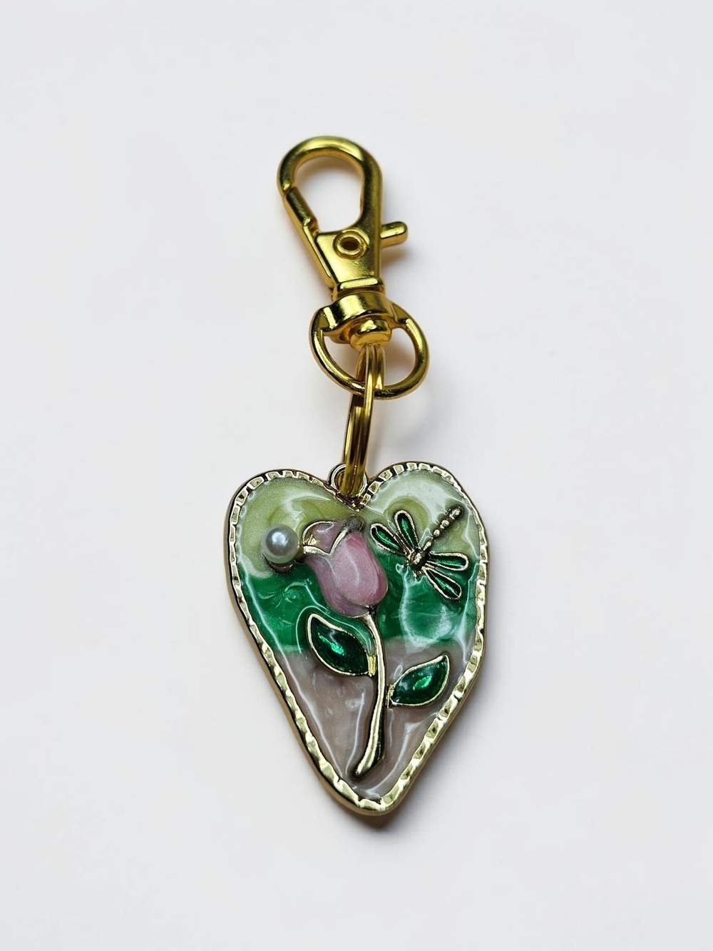 Flower Gold Tone Key Chain - Picture 2 of 4